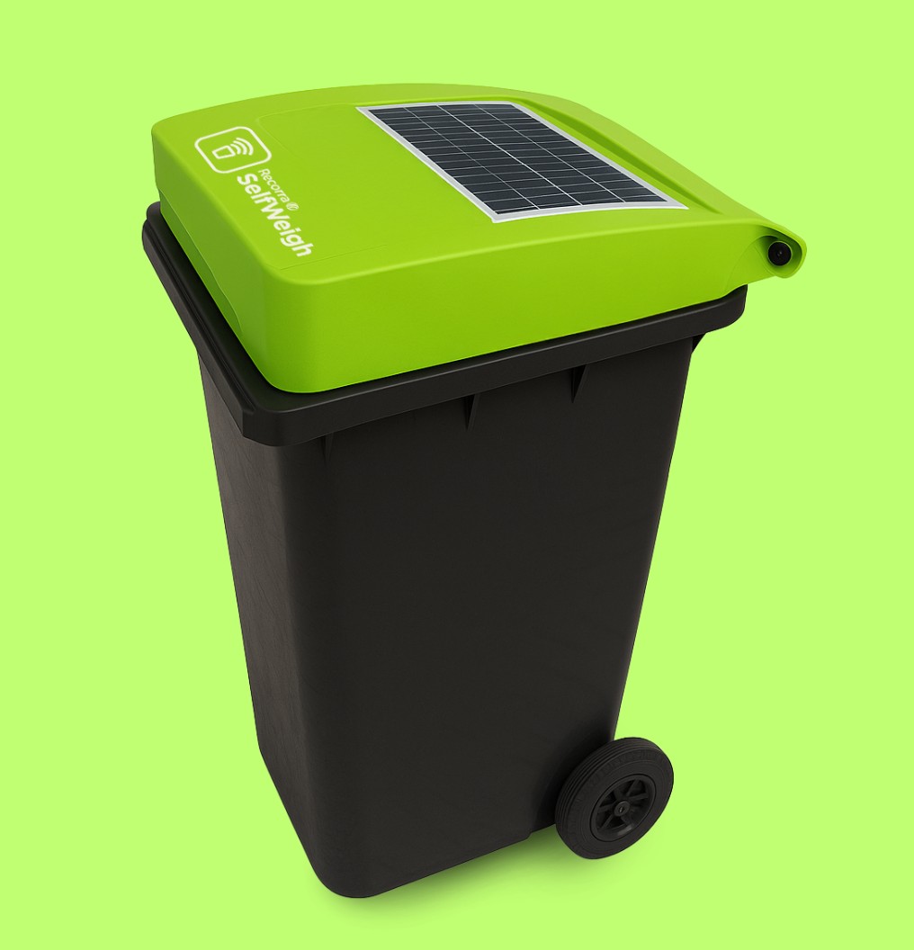 SelfWeigh bin with integrated weighing lid